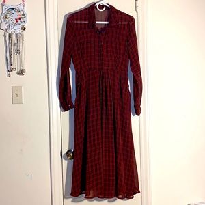 RARE Free People Plaid dress